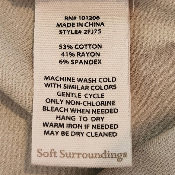 Soft Surroundings Supurla straight ankle pants Size Large Color khaki - Picture 11 of 11